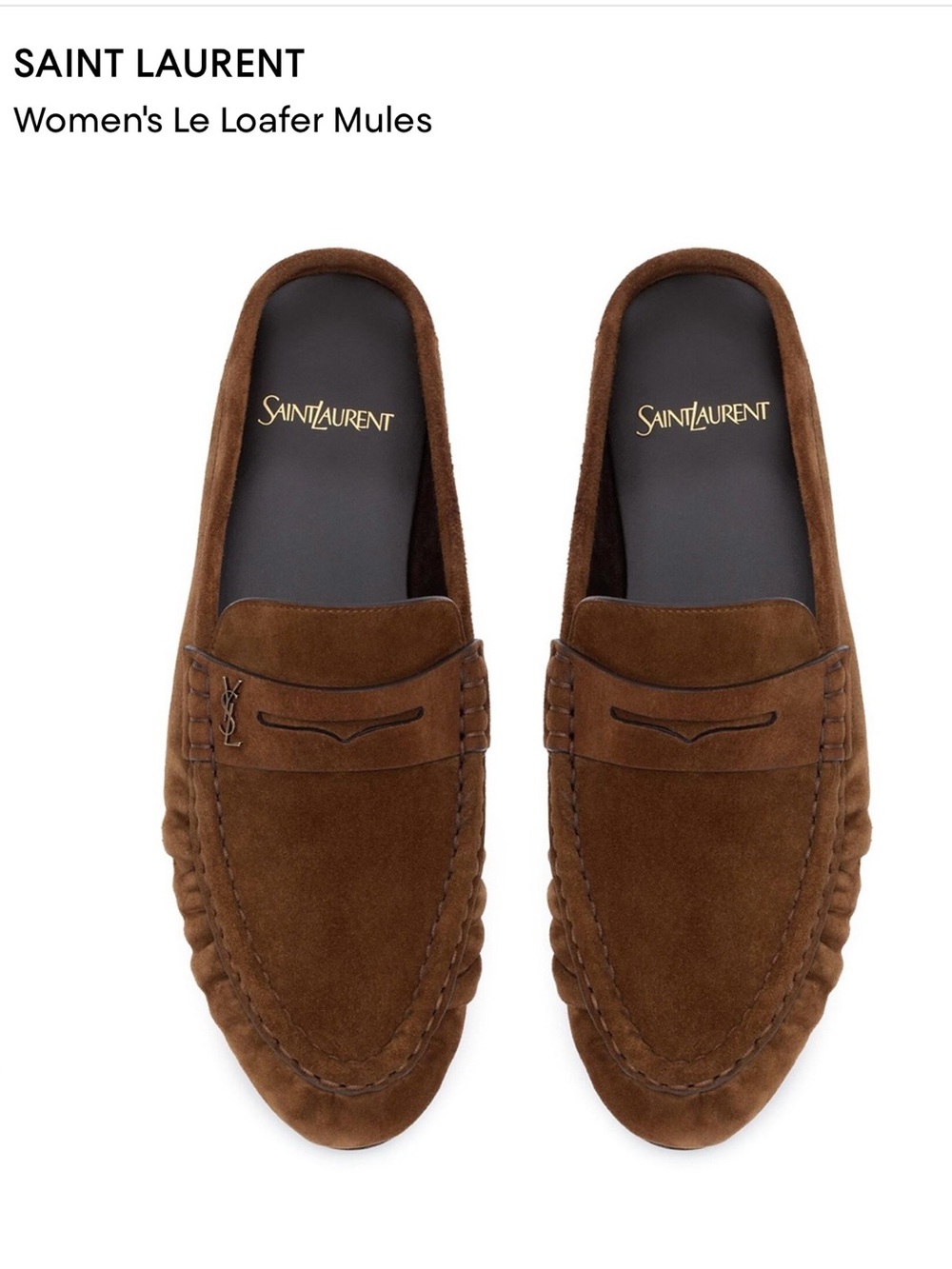 Saint Laurent Le Loafer 05 MOC Velvet Dark Havana sz 40